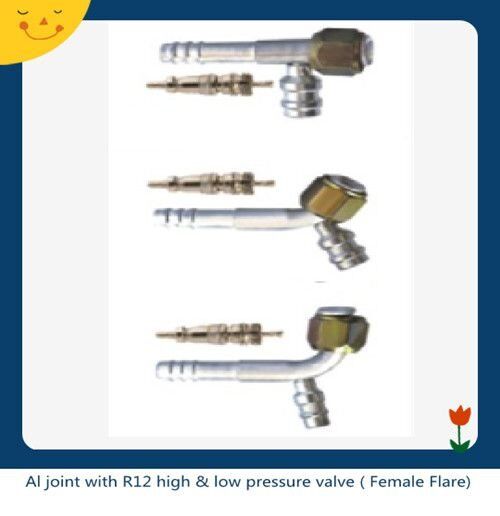 Al joint with R12 high & low-pressure valve ( Female Flare) Al joint with R12 high & low-pressure valve ( Female Flare)