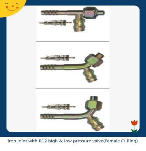 1623243198(1) Iron joint with R12 high & low-pressure valve(Female O-Ring)